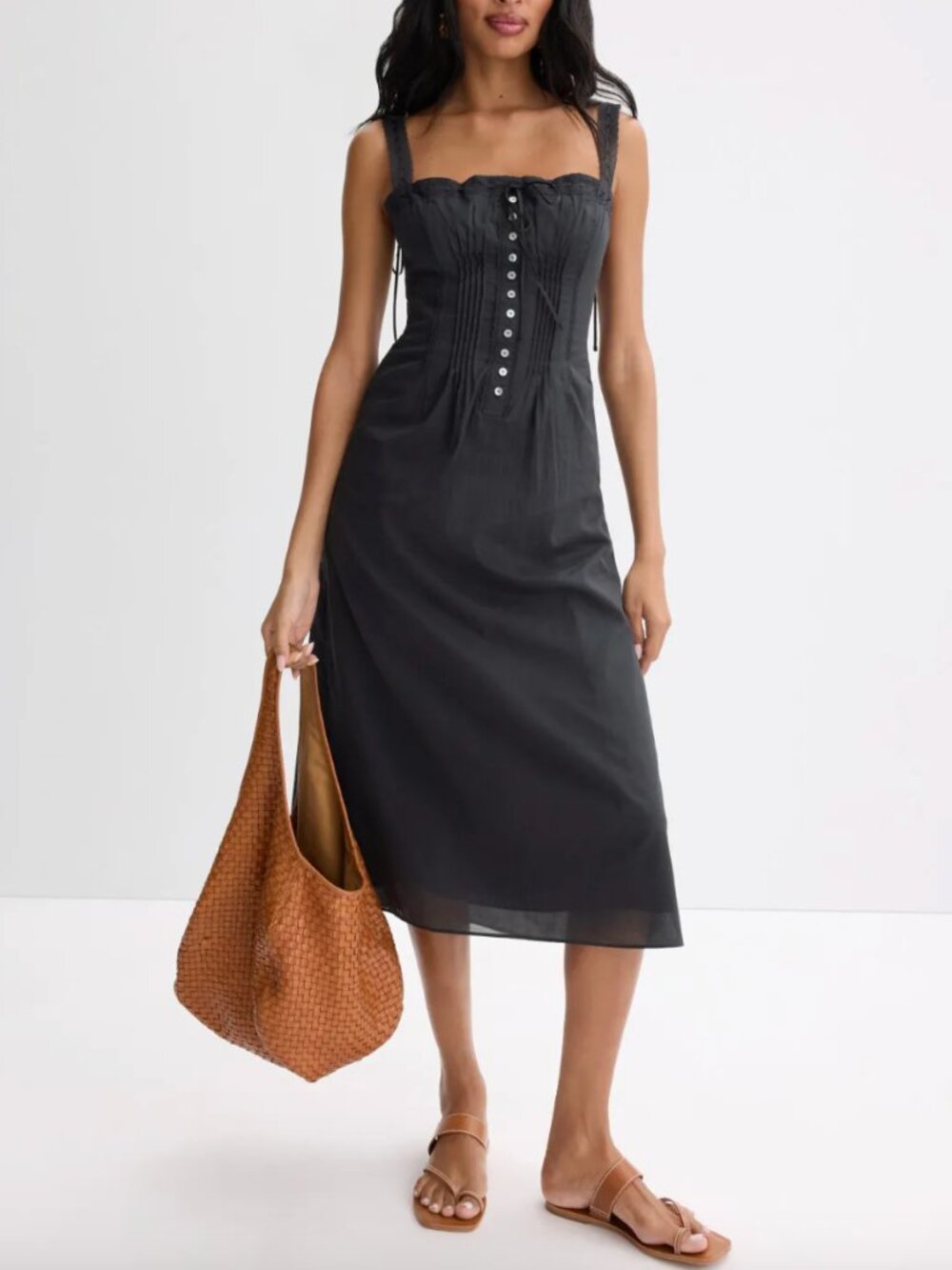 STAUD Matilde Black Lace Dress Size 4